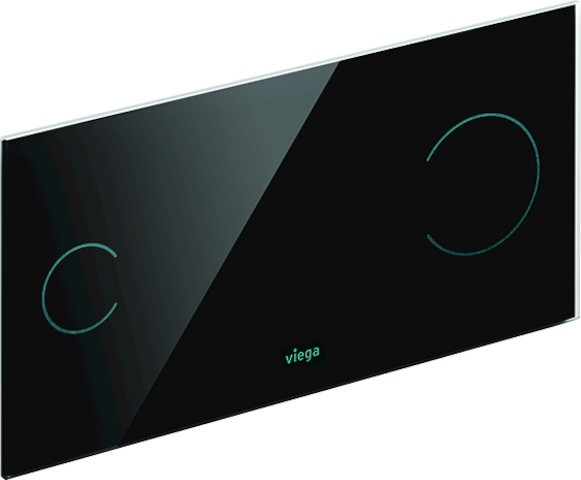 Viega WC Betätigungsplatte 8352.11 in 271 x 140mm, Glas /schwarz 615895