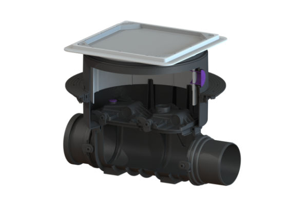 KESSEL Reinigungsrohr Controlfix DN150, für Bodenplatte, befliesbar 80150X