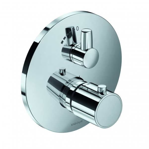 Farbset Thermostat clivia für VIGOUR-Box VIGUPK mit Mengenregulierung verchr.VIG