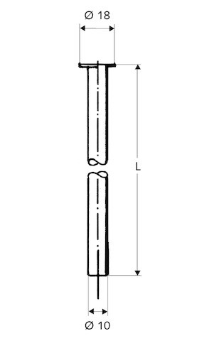 SCHELL Kupferrohr 1/2" Bördel, d:10, L:300, chrom 497080699