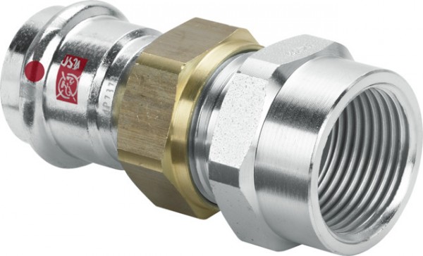 Viega Verschraubung mit SC Prestabo 1162 in 42mm x Rp1 1/2 Stahl verzinkt 643508