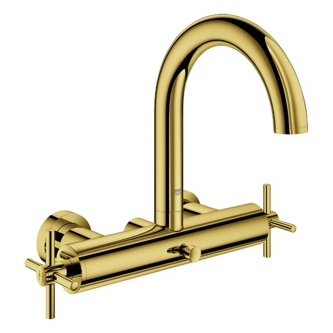 GROHE 2-Griff-Wannenbatt. Atrio 25010_3 Wandmontage cool sunrise 25010GL3