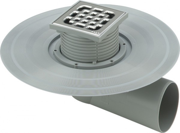 Viega Balkon-/Terrassenablauf 4943.2 in DN70 Kunststoff grau 557089