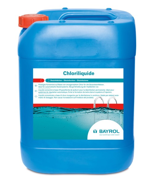 BAYROL Chloriliquide 20 L - Flüssigchlor zur Dauerdesinfektion von Poolwasser