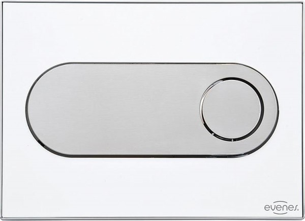 Evenes Betätigungsplatte Emon Transparen t.Kunstst.,rund,weiß Betätigung von vorn