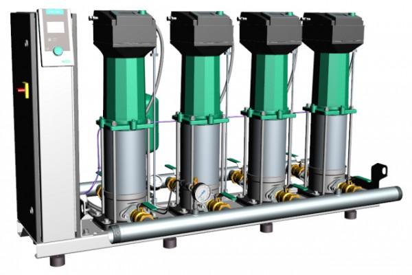 Wilo Mehrpumpenanlage SiBoost Smart 4MVISE404,1.1kW 2550759