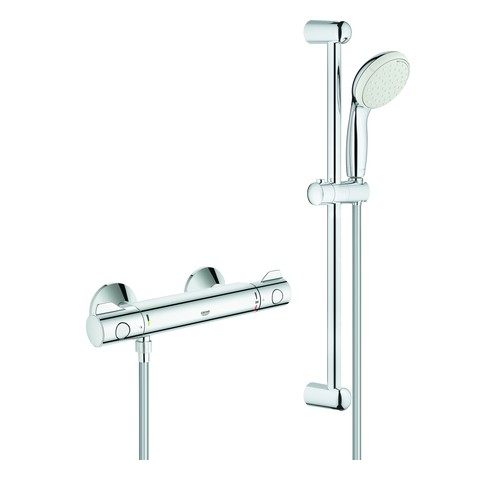 GROHE THM-Brausebatterie Grohtherm 800 34565_1 mit Brausegarnitur 600mm chrom 34565001
